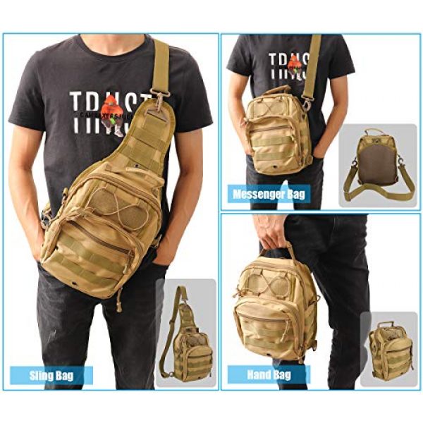 Gisdanchz Tactical Backpack 7 Gisdanchz Outdoor Tactical Molle Bag Military Backpack Sling Crossbody Shoulder Bags for Men Women