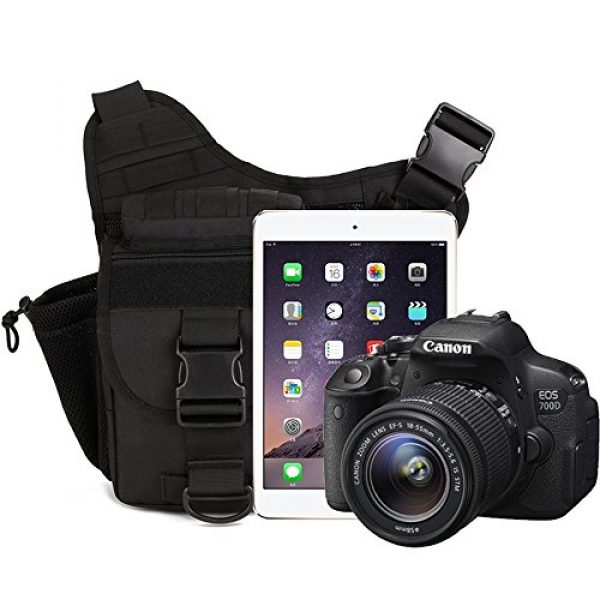 DYJ Tactical Backpack 2 DYJ Multi-Functional Tactical Camera Messenger Bag Fishing Tackle Bag Military Shoulder Bag Backpack EDC Sling Pack for Hiking Camping Trekking Cycling