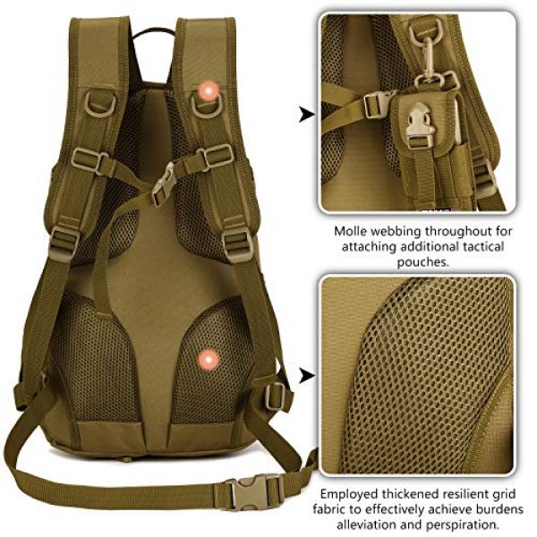Protector Plus Tactical Backpack 2 Protector Plus Tactical Motorcycle Backpack Small Military MOLLE Cycling Hydration Daypack (Patch Included)