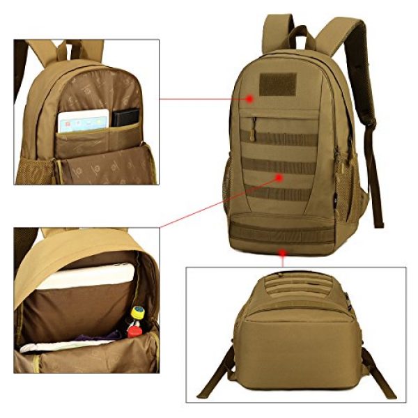 ArcEnCiel Tactical Backpack 6 ArcEnCiel Motorcycle Backpack Tactical Military Bag Army Assault Pack Rucksacks with Patch - Rain Cover Included