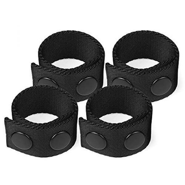 Lixada Tactical Belt 6 Lixada 4PCS Duty Belt Keeper with Double Snaps for 2 inch Wide Belt Security Tactical Belt Police Military Equipment Accessories