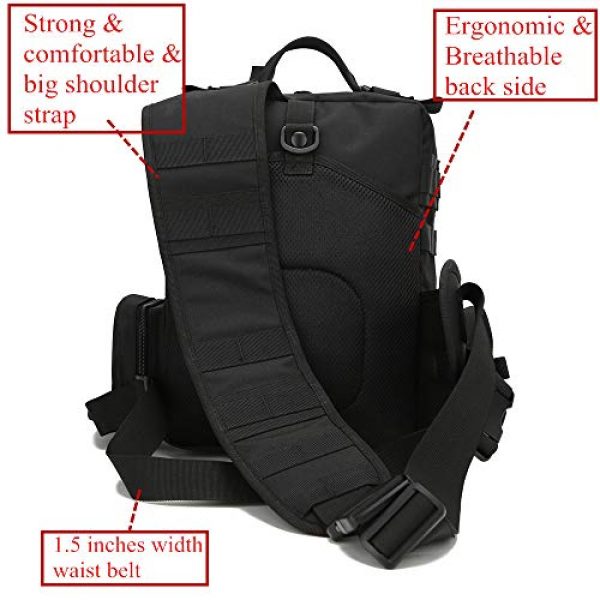 ABENAKI Tactical Backpack 4 ABENAKI Tactical Sling Bag Pack Military Sling Backpack Assault Range Bag