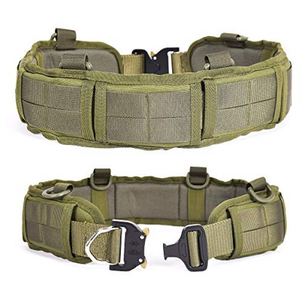 SINAIRSOFT Tactical Belt 2 SINAIRSOFT Battle Belt Multi-Purpose Molle Belt with Mesh and Lining for Shooting Airsoft Wargame Paintball Hunting