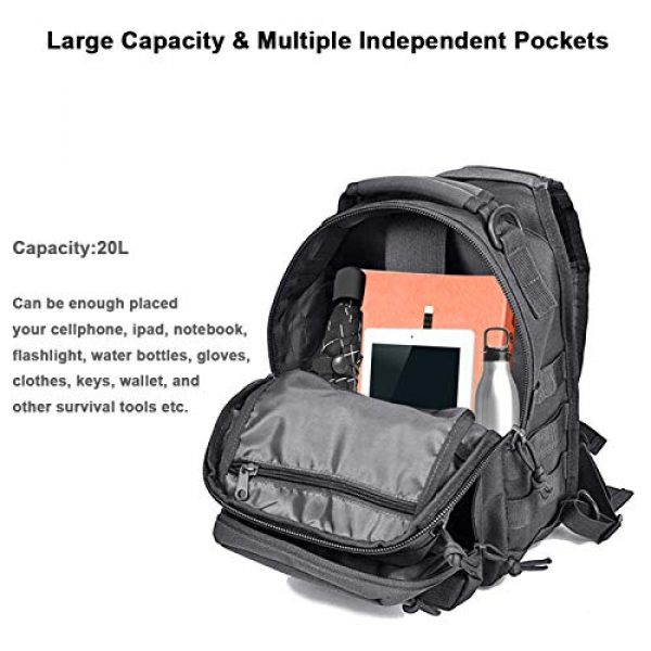hopopower Tactical Backpack 4 Tactical Sling Bag Pack Military Shoulder Backpack Everyday Carry Bag,20L