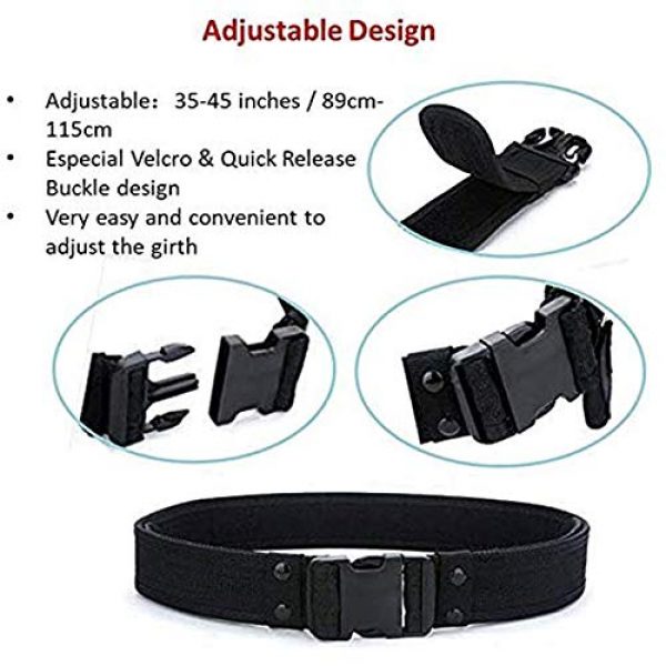 Davidsons Collection Tactical Belt 6 Davidsons Collection 10 in 1 Tactical Duty Belt, Utility Modular Equipment System Nylon Security Military Enforcement Belt with Pouches, for Security & Police (Adjustable 35-45 inches, Black)