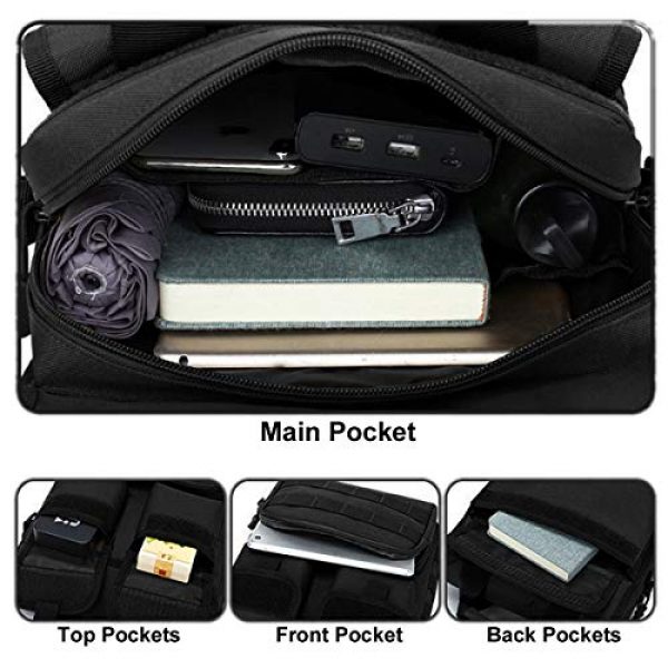 BraveHawk OUTDOORS Tactical Backpack 3 BraveHawk OUTDOORS Tactical Briefcase Messenger Bag, 800D Military Nylon Oxford Laptop Crossbody Shoulder Bag Handbag Daypack