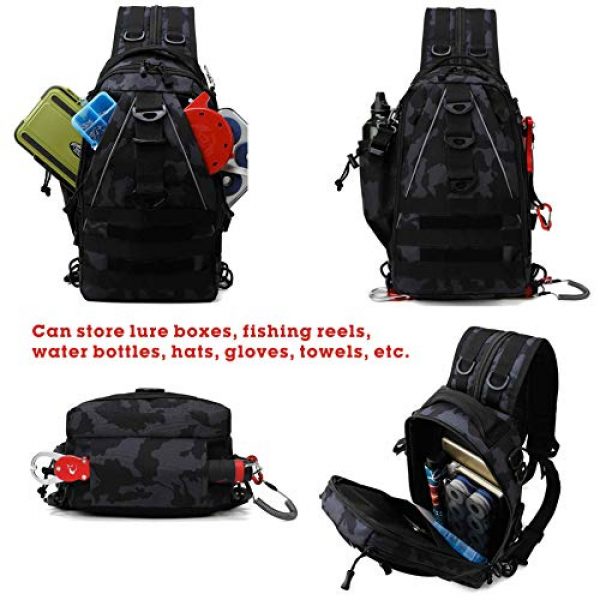 DOUN Tactical Backpack 3 DOUNto Tactical Sling Backpack, EDC Molle Sling Bag Military Daypack Backpack Outdoor Range Bags