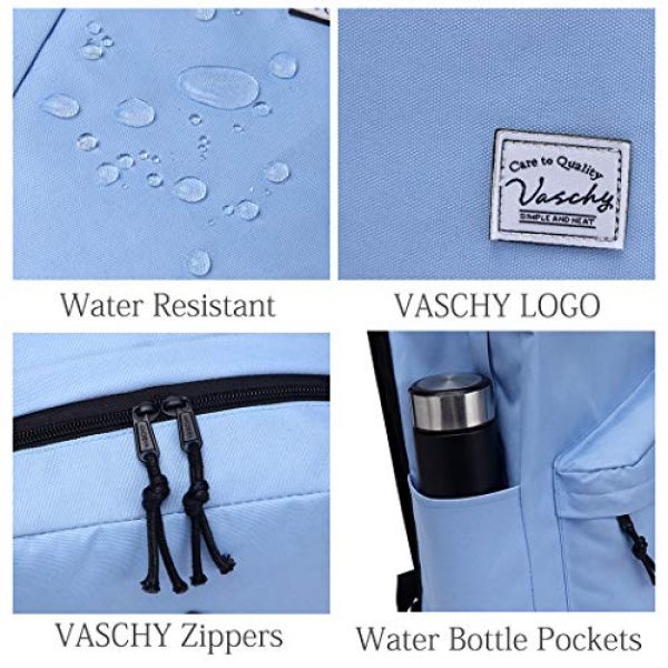 VASCHY Tactical Backpack 4 Lightweight Backpack for School, VASCHY Classic Basic Water Resistant Casual Daypack for Travel with Bottle Side Pockets