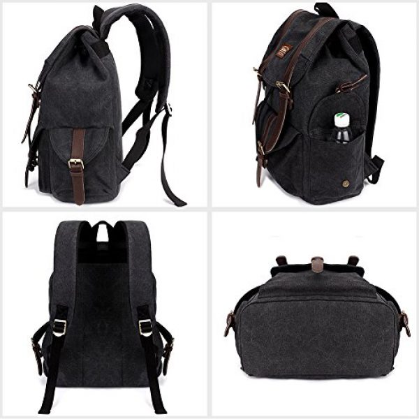 KAUKKO Tactical Backpack 7 Vintage Canvas Backpack Kaukko Outdoor Travel Hiking Rucksack School Bookbags