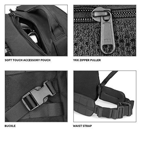 Scudo Tactical Tactical Backpack 6 SCUDO TACTICAL VERTICE 24 Military Backpack with 3L Hydration Bag / Insulated Hydration Pocket (Black, 37L)