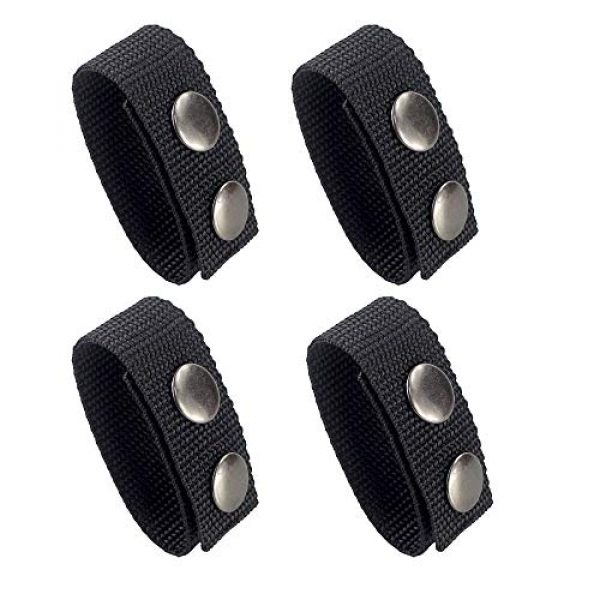 Depring Tactical Belt 1 Depring Tactical Belt Keeper for 2.25 inch Duty Belt 4-Pack Double Snaps Nylon Strap Holder