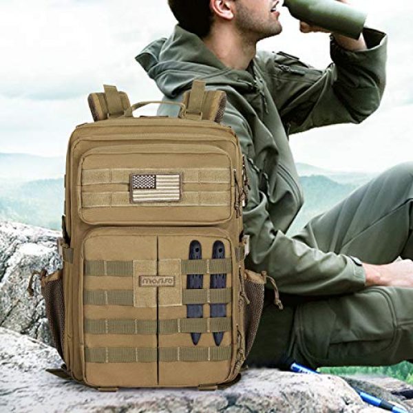 MOSISO Tactical Backpack 6 MOSISO Tactical Backpack, 40L 2-Layer Molle Rucksack Daypack Shoulder Bag