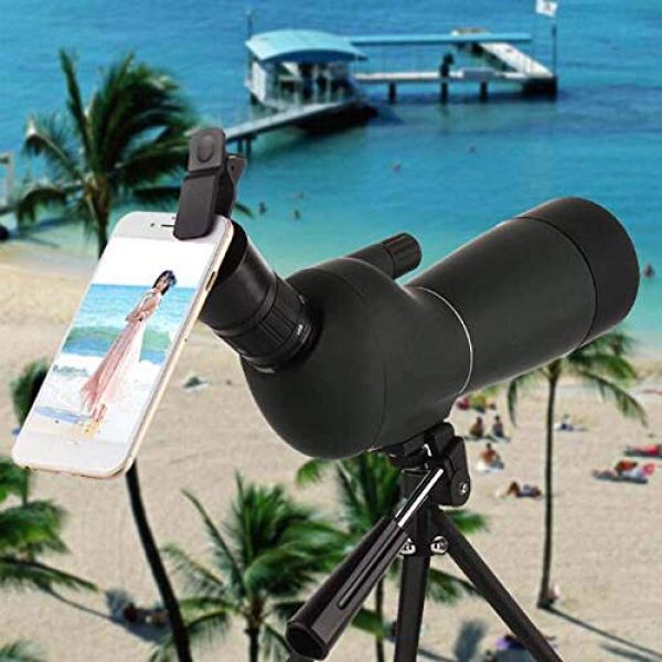 JIAJIAFU Rifle Scope 1 Telescope, Spotting Scope Telescope Camera Phone Single Tube High-Power High-Definition Night Vision 20-60x60 Zoom Spotting Scope Outdoor Outdoors for Beginners and Kids