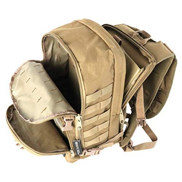 Evatac Tactical Backpack 4 Evatac Tactical Backpack for Military Combat | Large Size Khaki 35L 600D Molle Bug Out Bag Or Every Day Travel Back Pack.