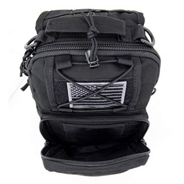 LINE2design Tactical Backpack 5 LINE2design First Aid Sling Backpack - EMS Equipment Emergency Medical Supplies Tactical Range Shoulder Molle Bag - Heavy Duty Sports Outdoor Rescue Pack - Perfect for Camping Hiking Trekking - Black