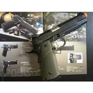 KJW Airsoft Pistol 1 gbb-615g - KJW full metal semi auto gas blowback pistol with free target trip tent(Airsoft Gun)