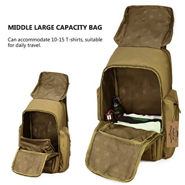 ArcEnCiel Tactical Backpack 6 ArcEnCiel Tactical Backpack Military Army Shoes Bags Daypack Assault Pack Bug Out Bag Molle Rucksack - Rain Cover Included