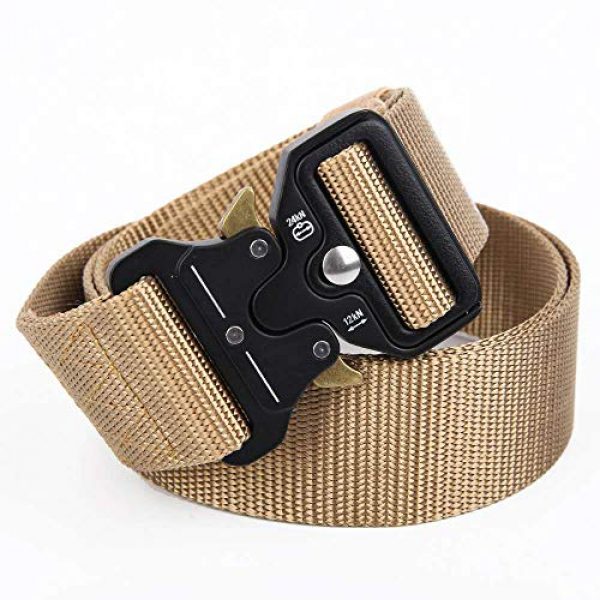 Meikale Tactical Belt 6 Meikale 2Pack Tactical Belt,Military Style Belt,1.5" Nylon Riggers Belts for Men,Heavy-Duty Quick-Release Metal Buckle