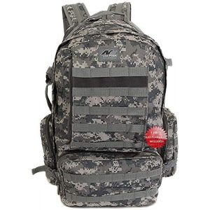 NPUSA Tactical Backpack 1 NPUSA Mens 22 Inch Large Military Tactical Gear Molle Hydration Ready Hiking Backpack Bag + Flashlight