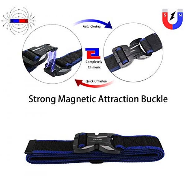 YoPen Tactical Belt 3 YoPen Tactical Belt for Men, Nylon Military outdoor Web Belt Canvas Breathable with Magnetic Heavy-Duty Quick-Release Buckle
