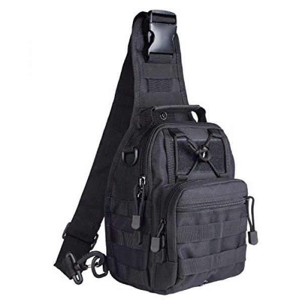 Prospo Tactical Backpack 1 Prospo Tactical Sling Bag Pack Military Molle EDC Chest One Strap Daypack Outdoor Black New