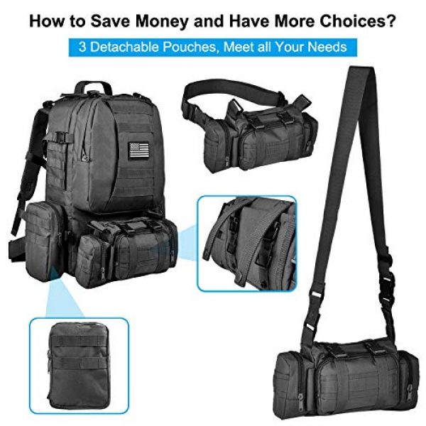 NOOLA Tactical Backpack 4 NOOLA Tactical Military Backpack Army Assault Pack Molle Bag Built-up Rucksack