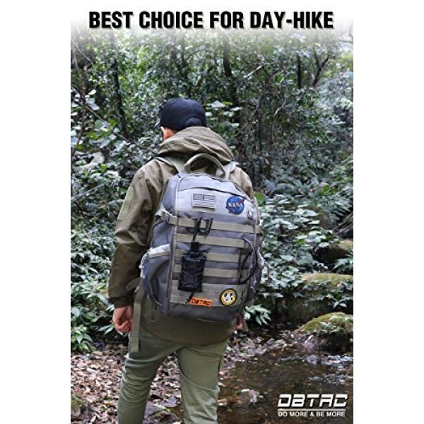 DBTAC Tactical Backpack 2 DBTAC Tactical Backpack Molle Hiking Daypack 25L with Laptop/Hydration Pockets