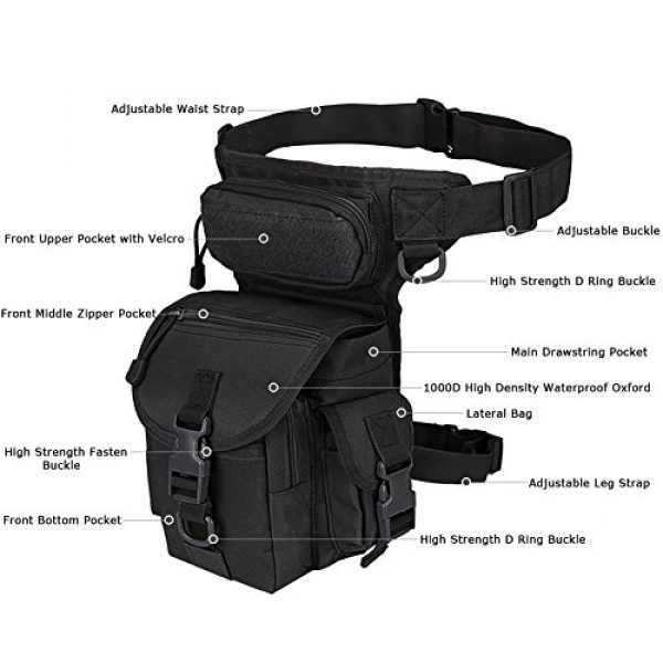 Injoy Tactical Backpack 3 Injoy Multi-Purpose Tactical Drop Leg Bag Tool Fanny Thigh Pack Leg Rig Military Motorcycle Camera Versipack Utility Pouch, Black/Coyote Tan/Army Green/Camouflage 7 Colors Available