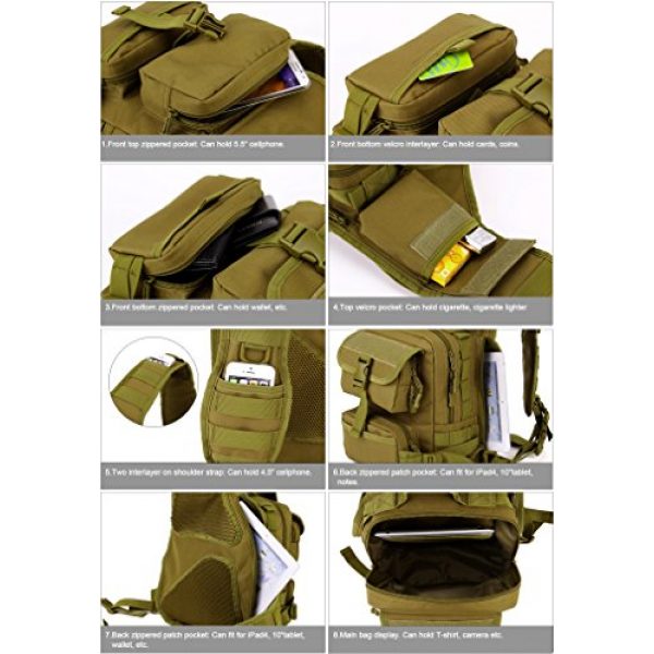 Huntvp Tactical Backpack 4 Huntvp Tactical Military Sling Pack Chest Daypack Molle Backpack Shoulder Bag