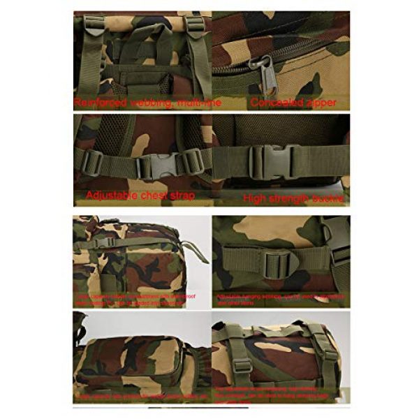 Suoki Tactical Backpack 4 Molle Backpack 65L Waterproof Internal-Frame Hiking Camping Rucksacks With Rain Cover