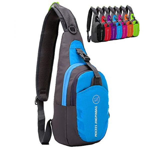 Peicees Tactical Backpack 1 Peicees Water Resistant Sling Bag Crossbody Chest Pack One shoulder Backpack Sport Outdoor for Men Women Teens Boys and Girls