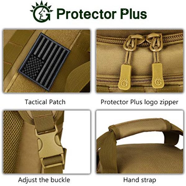 Protector Plus Tactical Backpack 7 Protector Plus Tactical Travel Backpack 60L Military MOLLE Duffel Bag Luggage Suitcase Hiking Camping Outdoor Rucksack (Rain Cover & Patch Included)