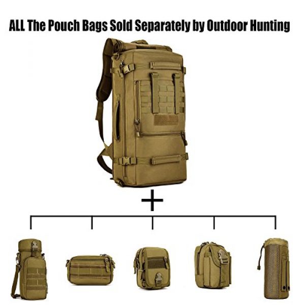 Huntvp Tactical Backpack 5 Huntvp 50L 3 Way Tactical Military MOLLE Assault Backpack Modular WR Bag