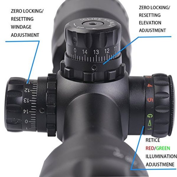 Ade Advanced Optics Rifle Scope 2 Ade Advanced Optics Anthem Series 3-9x32 with AO Adjustment and Resetable Locking Turrets with Illuminated HD Duplex Retical