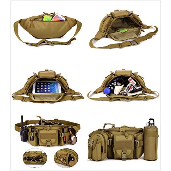Unistrengh Tactical Pouch 6 UNISTRENGH Tactical Waist Pack Military Fanny Belt Pouch Waterproof Bum Bag for Outdoor Climbing Fishing Running Hunting