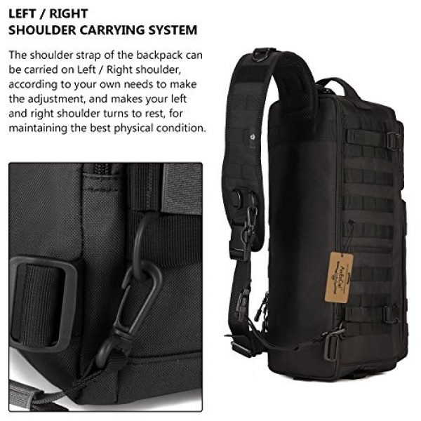 ArcEnCiel Tactical Backpack 4 ArcEnCiel Tactical Sling Pack Military Molle Chest Crossbody Shoulder Bags With Patch