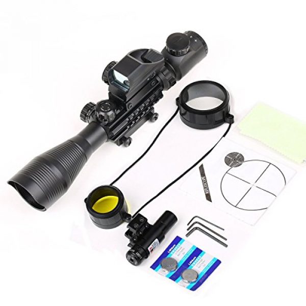 BESTSIGHT Rifle Scope 6 BESTSIGHT 4-12X50 Tactical Rifle Sight with Red Dot, Laser Scope and Accessories for Hunting/Shooting
