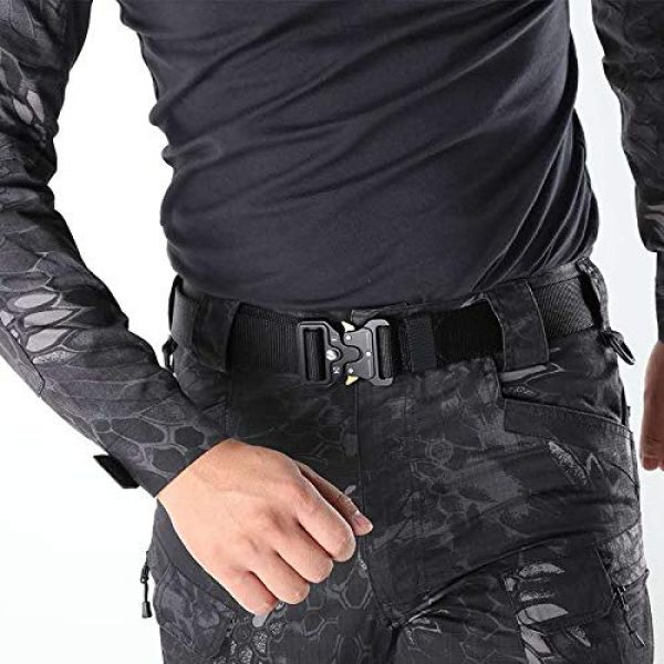 Meikale Tactical Belt 5 Meikale 2Pack Tactical Belt,Military Style Belt,1.5" Nylon Riggers Belts for Men,Heavy-Duty Quick-Release Metal Buckle