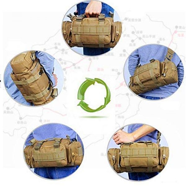 FAMI Tactical Backpack 5 FAMI Fanny 3P Military Tactical Pouch Backpack Range Bags Molle attachments Pouch Small EDC Sling Pack Hand Carry Bag