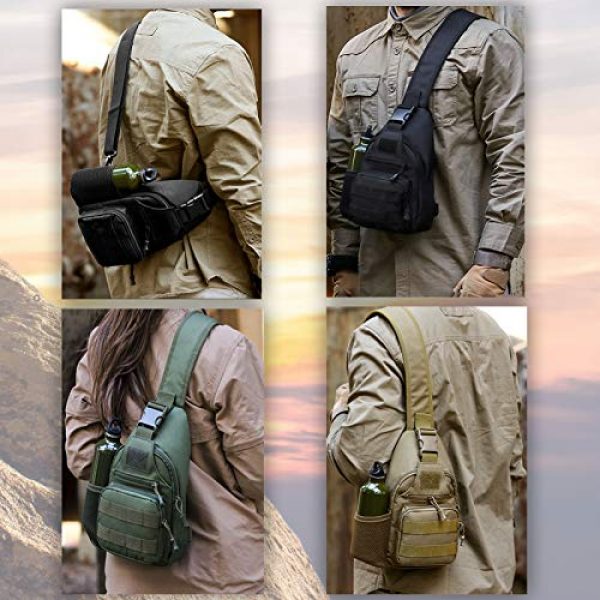 Ydmpro Tactical Backpack 4 Ydmpro Tactical Sling Bag, Chest Pack Molle Daypack Military Crossbody Shoulder Bags