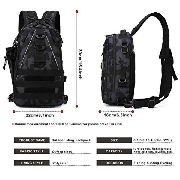 DOUN Tactical Backpack 6 DOUNto Tactical Sling Backpack, EDC Molle Sling Bag Military Daypack Backpack Outdoor Range Bags