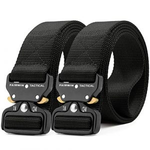 Fairwin Tactical Belt 1 Fairwin Tactical Belt, 2 Pack 1.5 Inch Military Tactical Belts for Men - Carry Tool Belt
