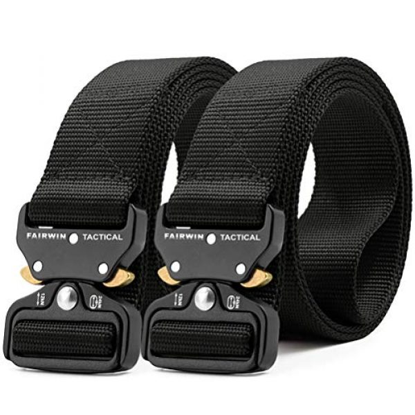Fairwin Tactical Belt 1 Fairwin Tactical Belt, 2 Pack 1.5 Inch Military Tactical Belts for Men - Carry Tool Belt