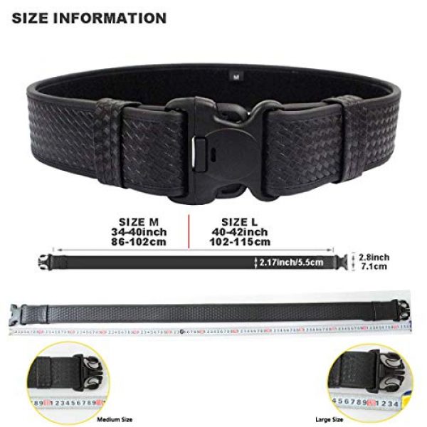 YunShao Tactical Belt 3 YunShao 8-in-1 Duty Utility Belt Rig, Police Duty Belt kit with Pouches - Handcuff Case, Radio Pouch, Glove Pouch, Light Holder, Baton Holder, MK3 Holder, Belt Keeper, Basketweave