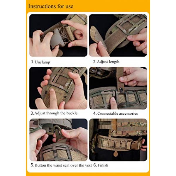 SINAIRSOFT Tactical Belt 5 SINAIRSOFT Tactical Belt Multi-Purpose Molle Battle Belt 1000D Nylon Airsoft Belt