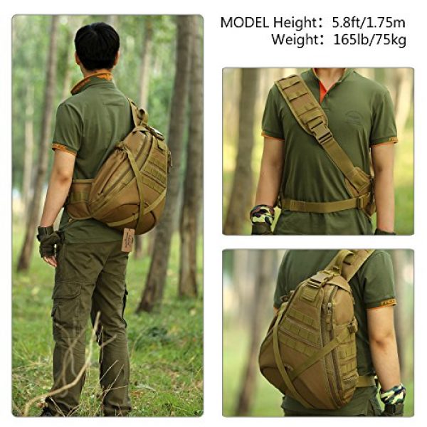 ArcEnCiel Tactical Backpack 2 ArcEnCiel Tactical Sling Pack Military Molle Chest Crossbody Shoulder Bags Motorcycle Bicycle Assault Range Diaper Backpack