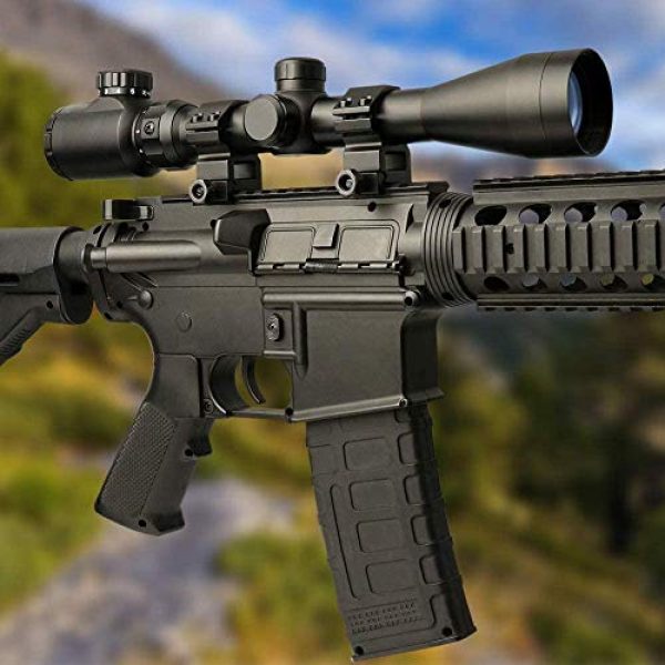 QILU Rifle Scope 6 QILU 3-9x40 Red Green Rangefinder Illuminated Reticle Optics Hunting Scope 1 Inch Tube