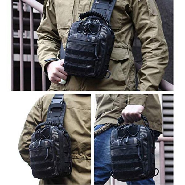 ANTARCTICA Tactical Backpack 6 ANTARCTICA Tactical Sling Bag Pack Military Rover Shoulder Bag Molle Assault Range Bag Backpack 1050D