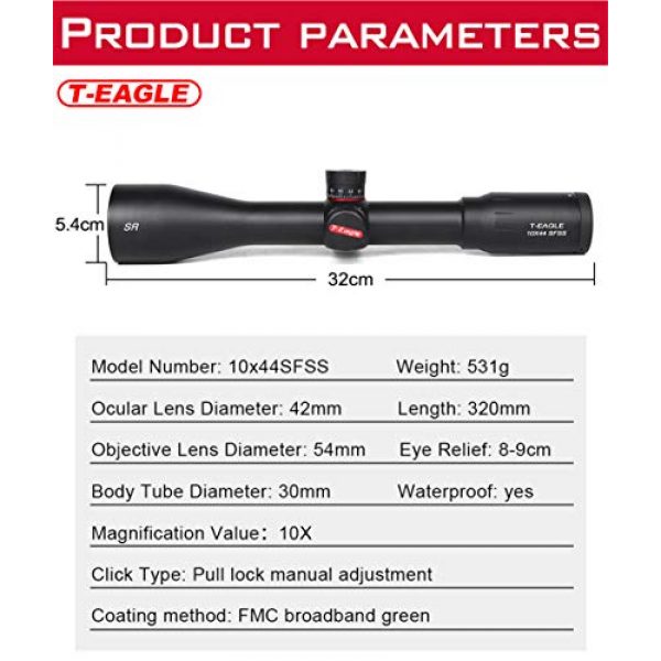 T-EAGLE Rifle Scope 5 T-EAGLE SR 10X44 SFSS Hunting Riflescope Optics Sights Illuminated Red Glass Etched Reticle