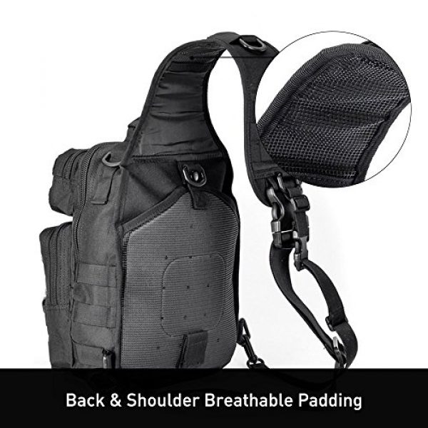 Weanas Tactical Backpack 3 Weanas Tactical Sling Bag Pack Military Rover Shoulder Sling Backpack Molle Assault Range Bag with 4 Tactical D-Ring Clips